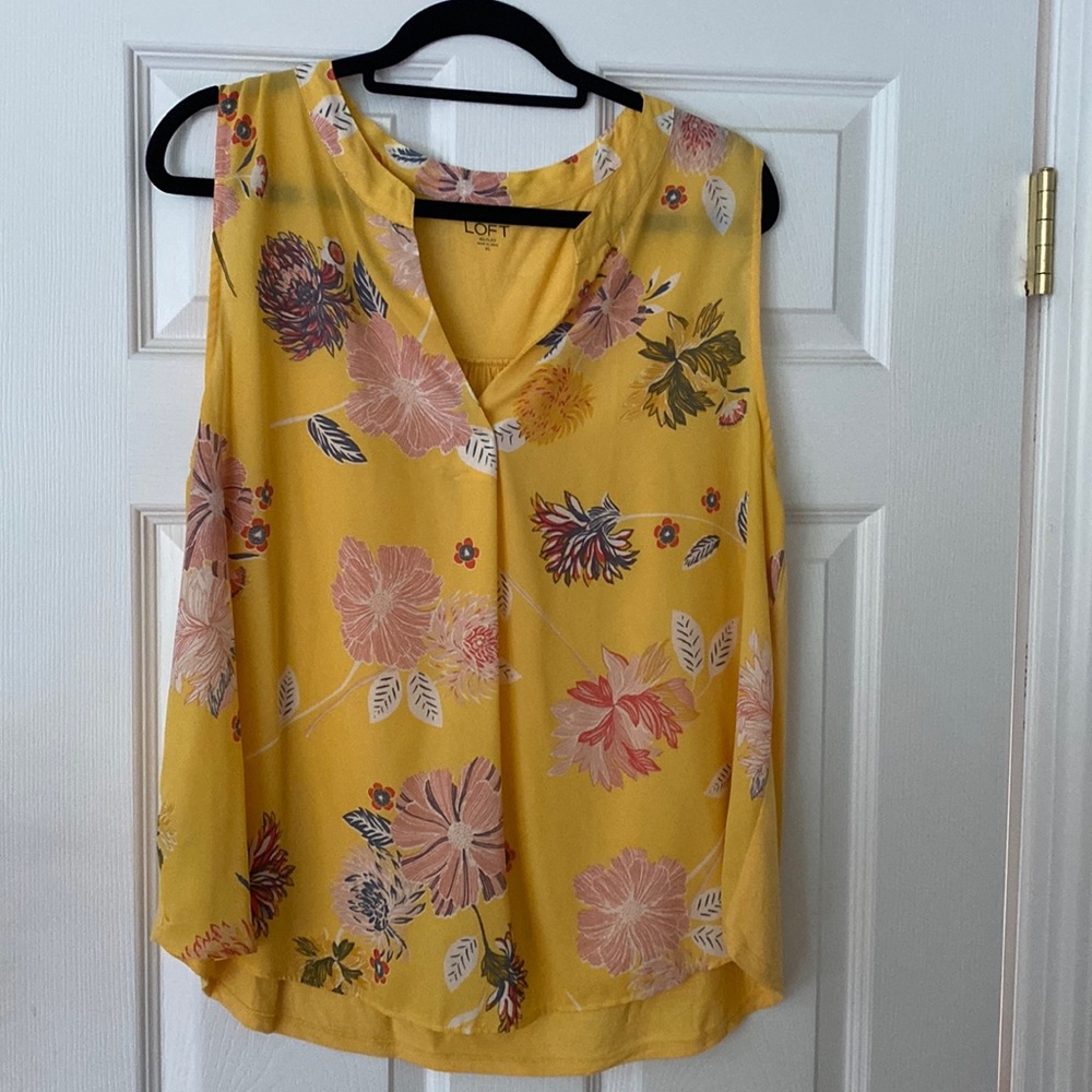 Yellow Floral Tank Top